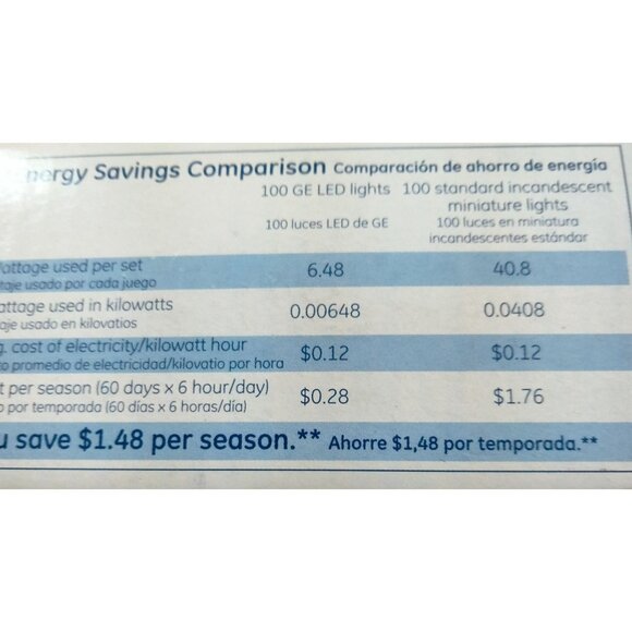 GE Micro Icicle LED Lights Cool White Indoor Outdoor100 Energy Saving  10 Ft - Picture 7 of 10